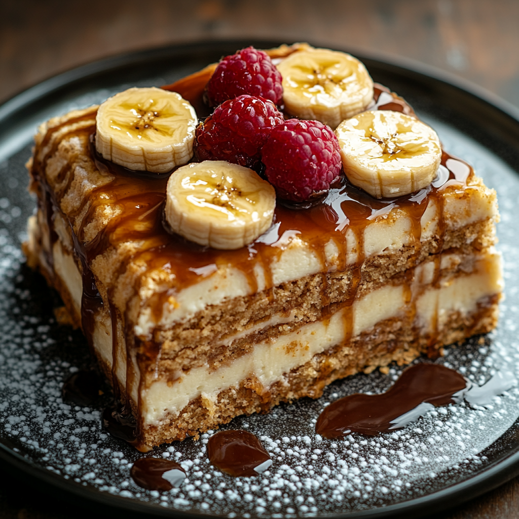 Karamell Bananen Kuchen