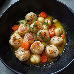 Hühnchen und Knödel aus dem Slow Cooker