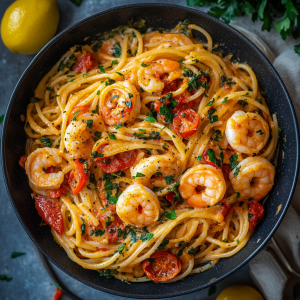 Rezept für Knoblauch-Shrimp-Pasta