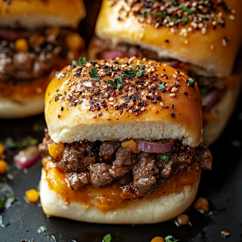 Käsebeef-Slider-Rezept
