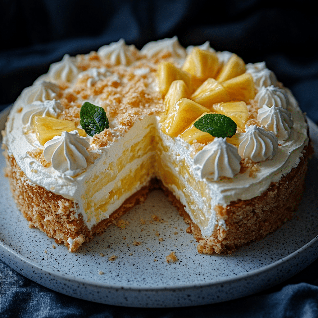 Kein-Backen-Ananas-Torte mit Cool Whip