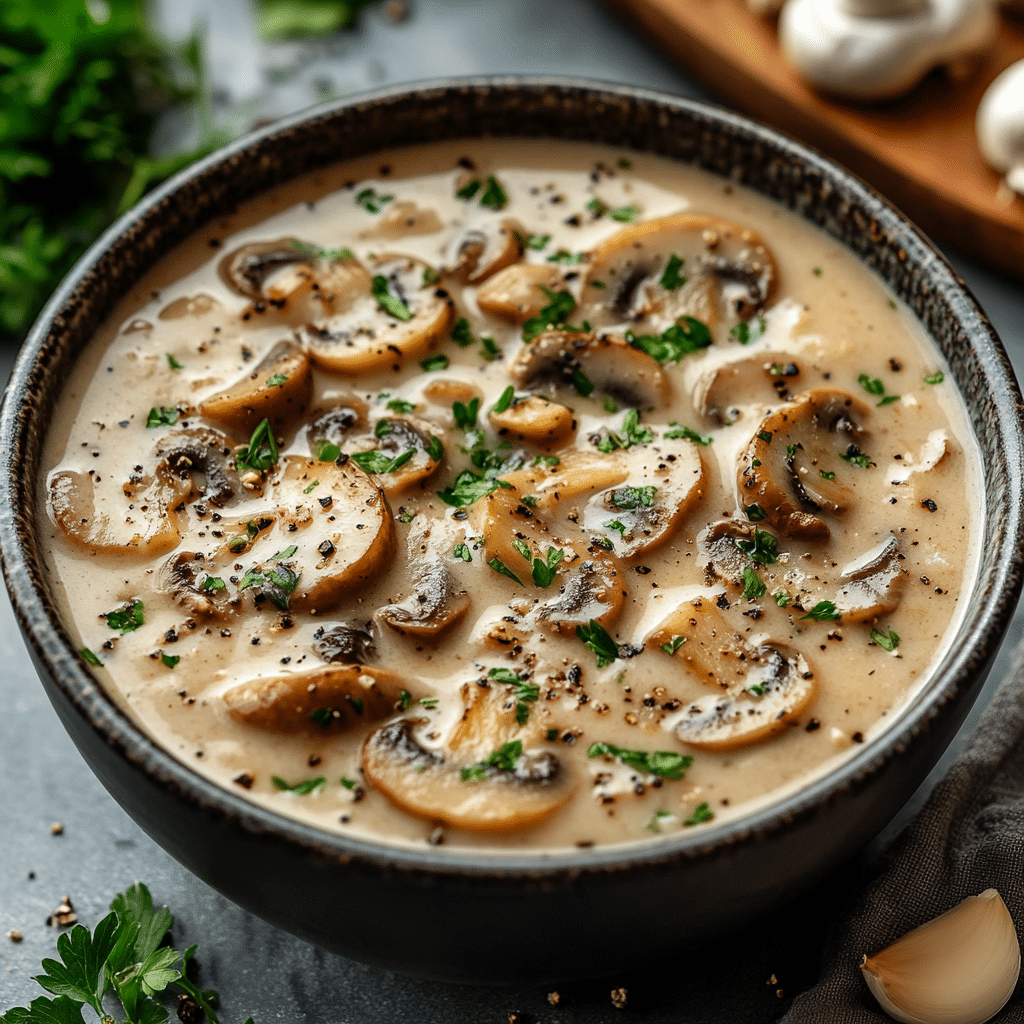 Champignon Rahmsuppe rezept