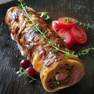 Hackfleisch Käse Rolle