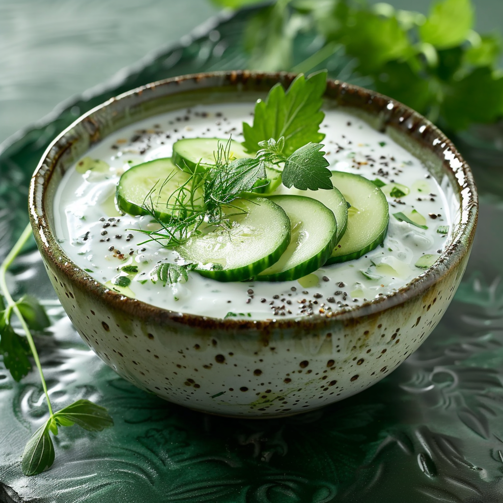 Griechischer Gurkenjoghurt