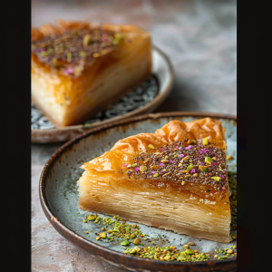 Honig-Pistazien-Baklava-Käsekuchen