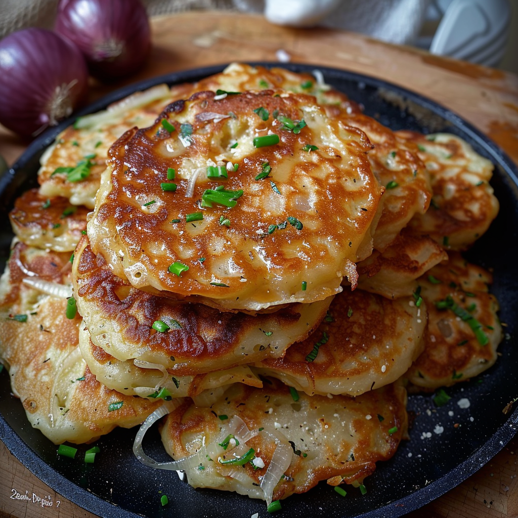 Kartoffelpuffer mit Zwiebeln