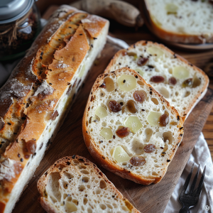 Zwiebel-Käse-Schinken-Brot