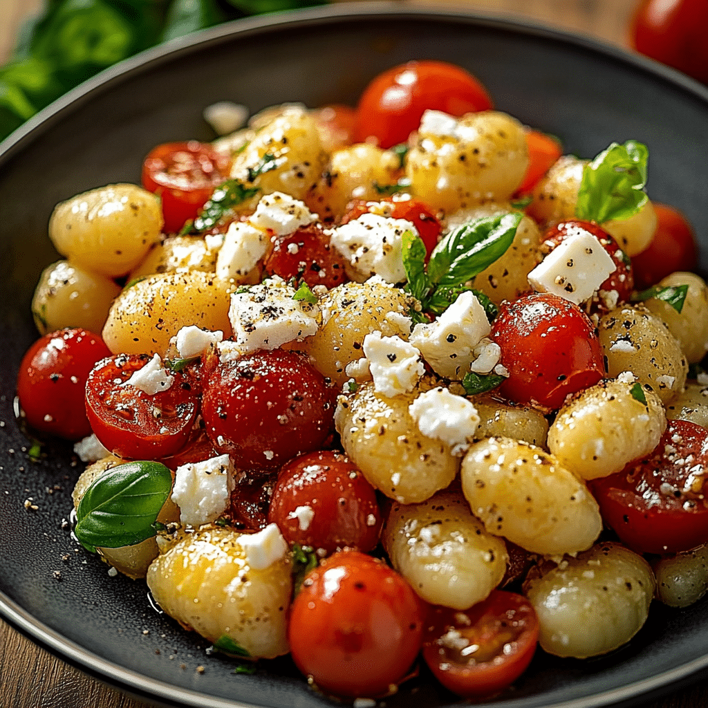 Gnocchi-Salat mit Feta und Tomaten
