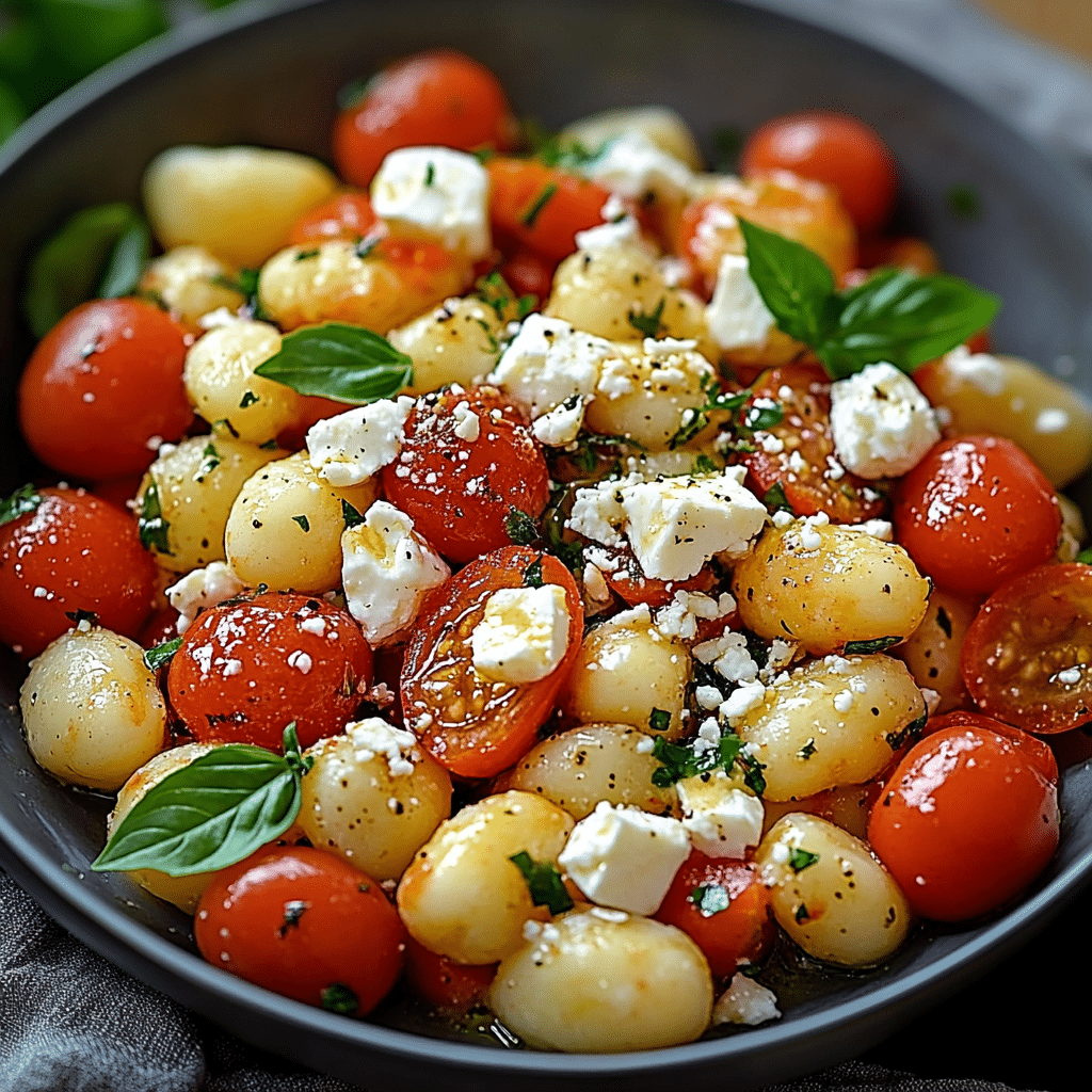 Gnocchi-Salat mit Feta und Tomaten