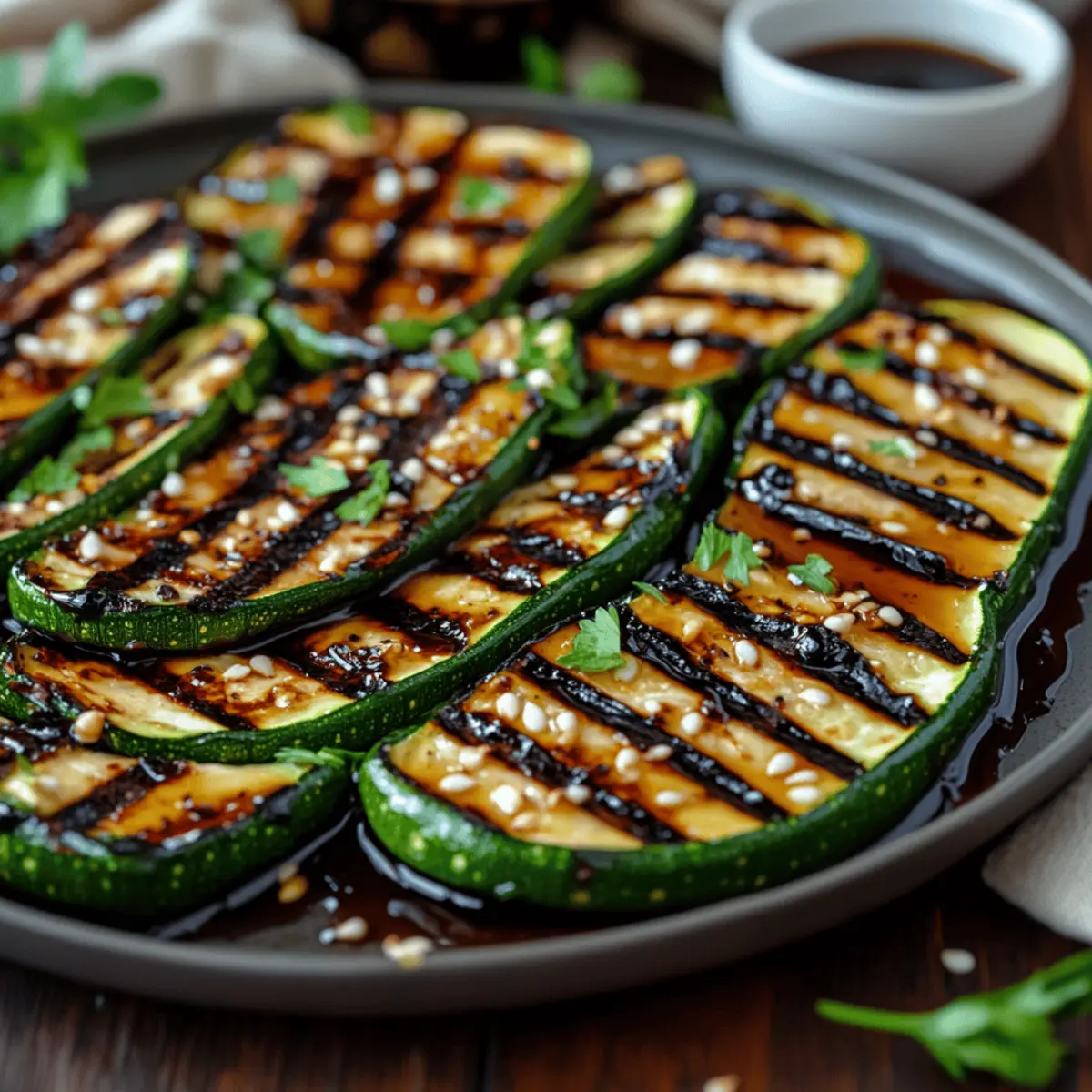 Gegrillte Zucchini mit Balsamico-Glasur