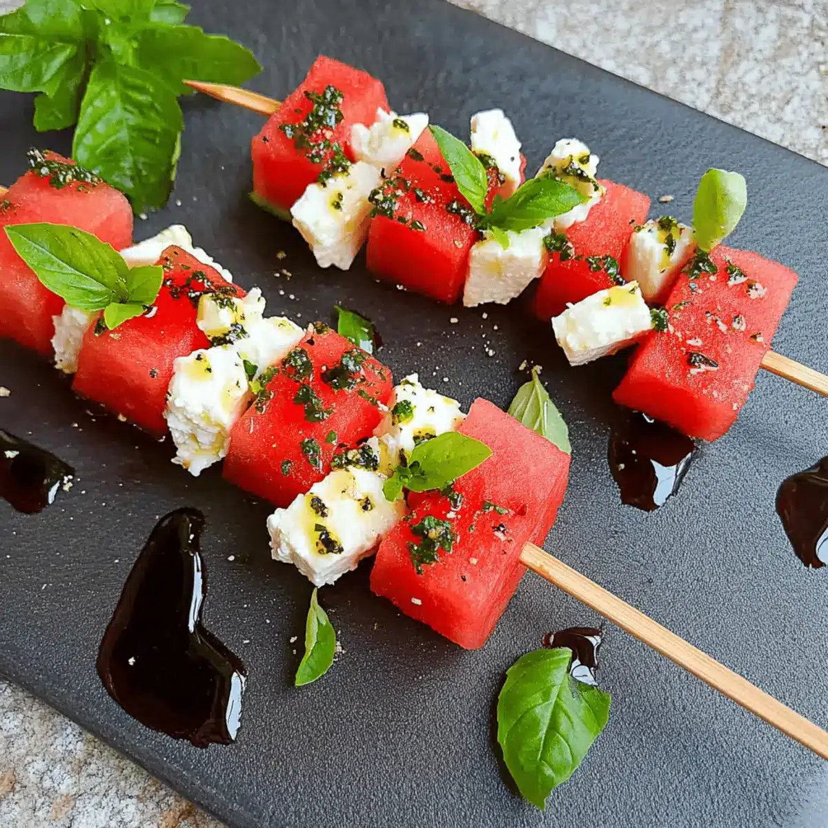 Feta-Wassermelonen-Spiebe