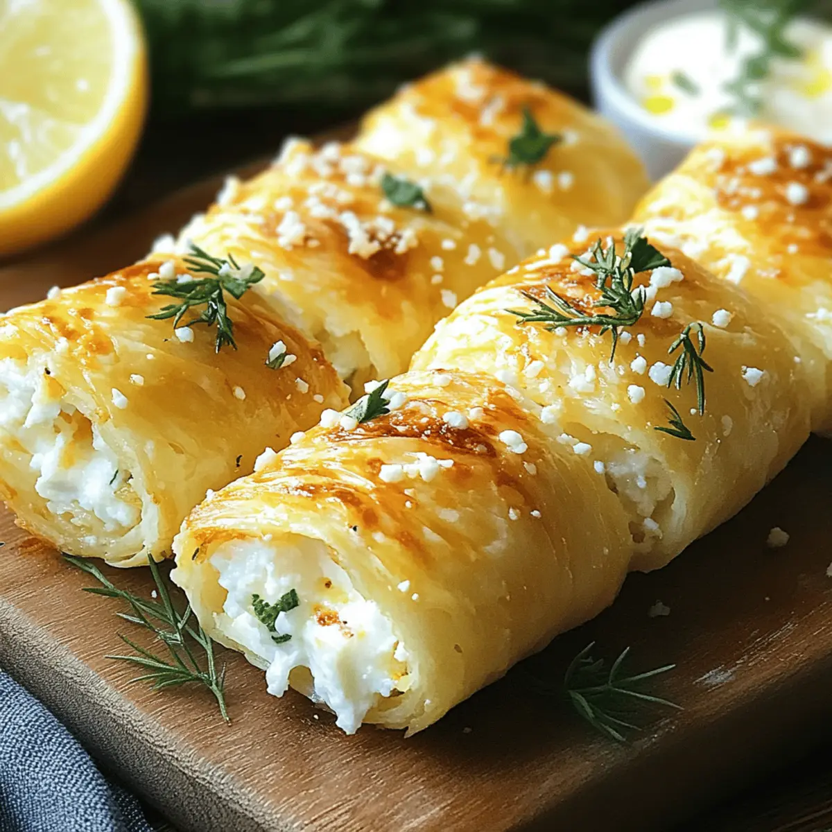 Oven Fried Feta Rolls Knusprig