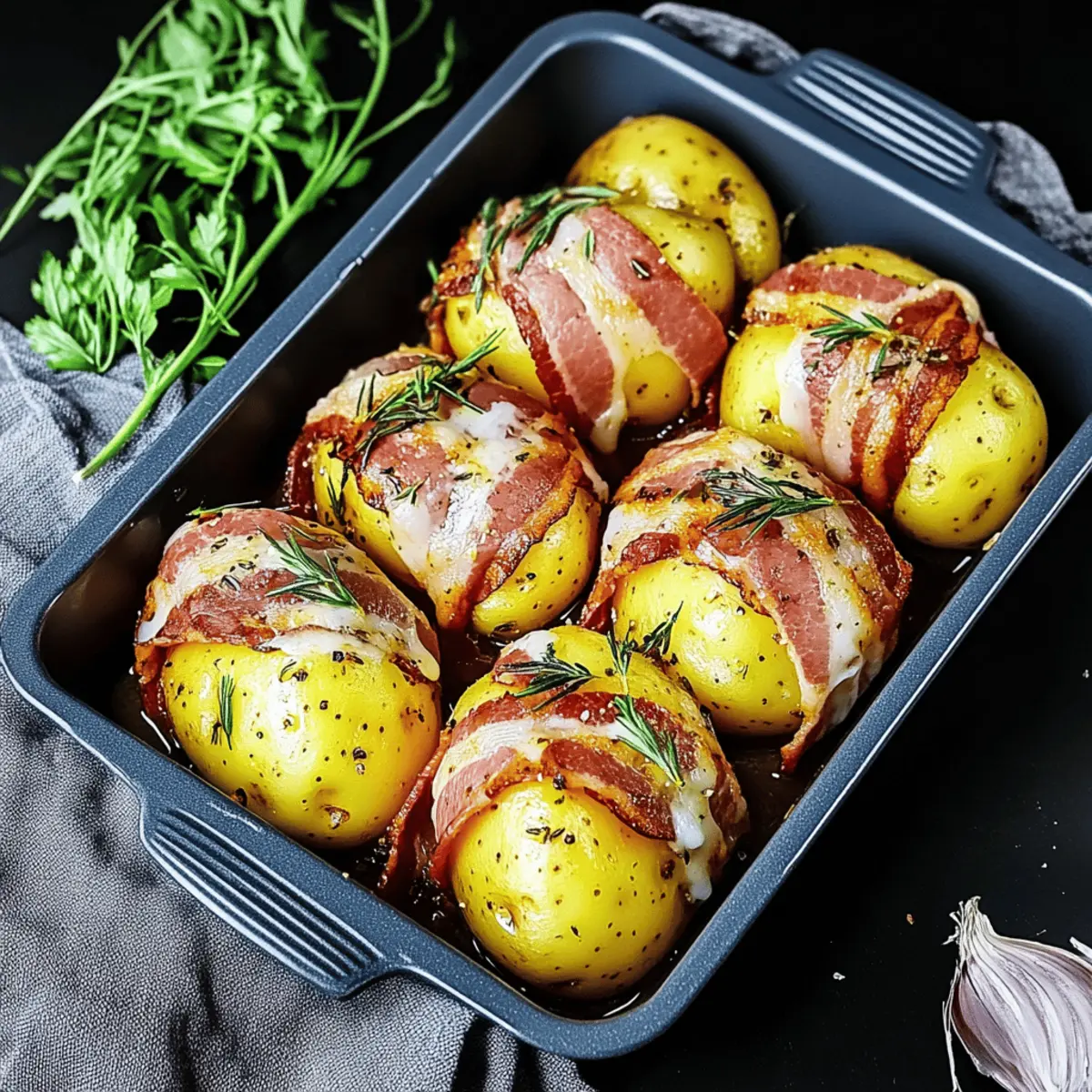 Kartoffeln im Speckmantel