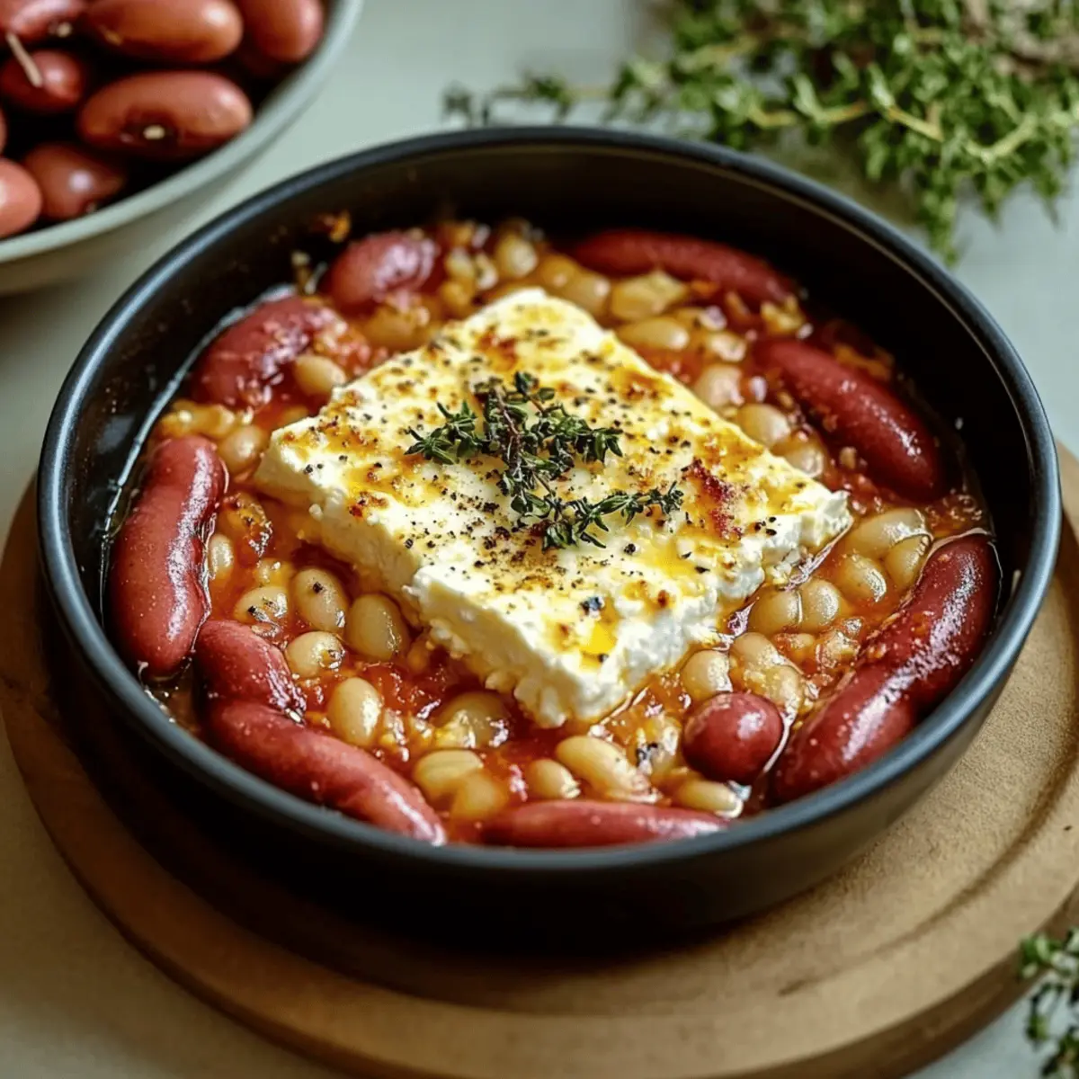 gebackene Feta mit Riesenbohnen