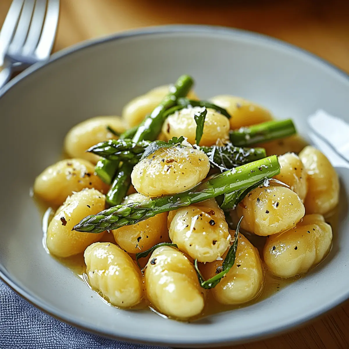 Gnocchi mit grunem Spargel