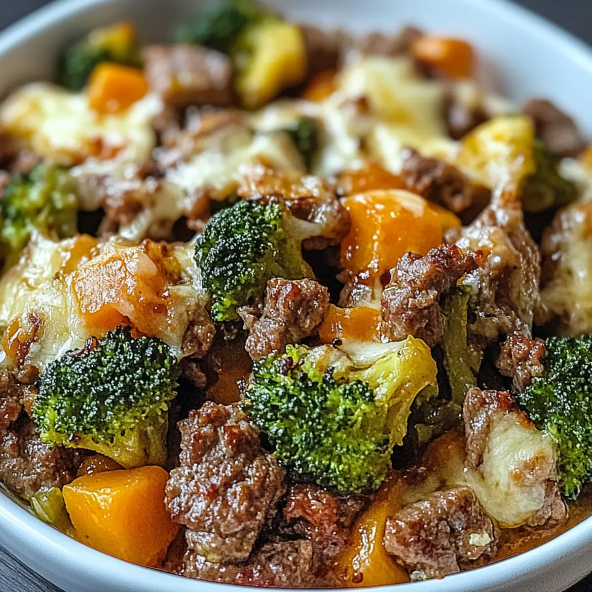 Fitness Auflauf mit Brokkoli und Hackfleisch