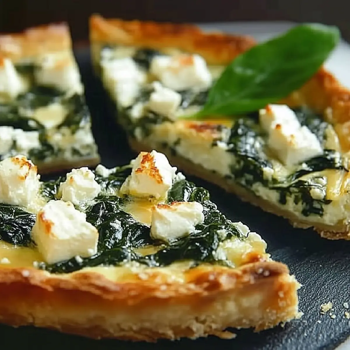 Herzhafte Quiche mit Spinat und Feta
