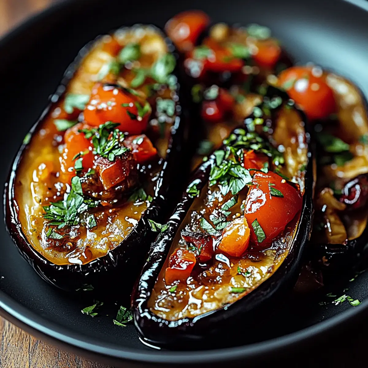 Geröstete Aubergine Mediterran