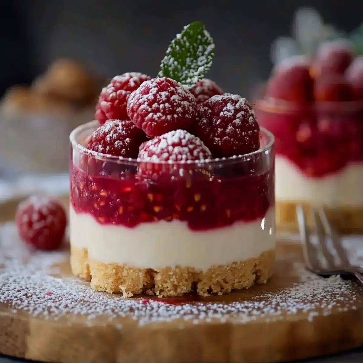 Spekulatius Dessert mit Himbeeren