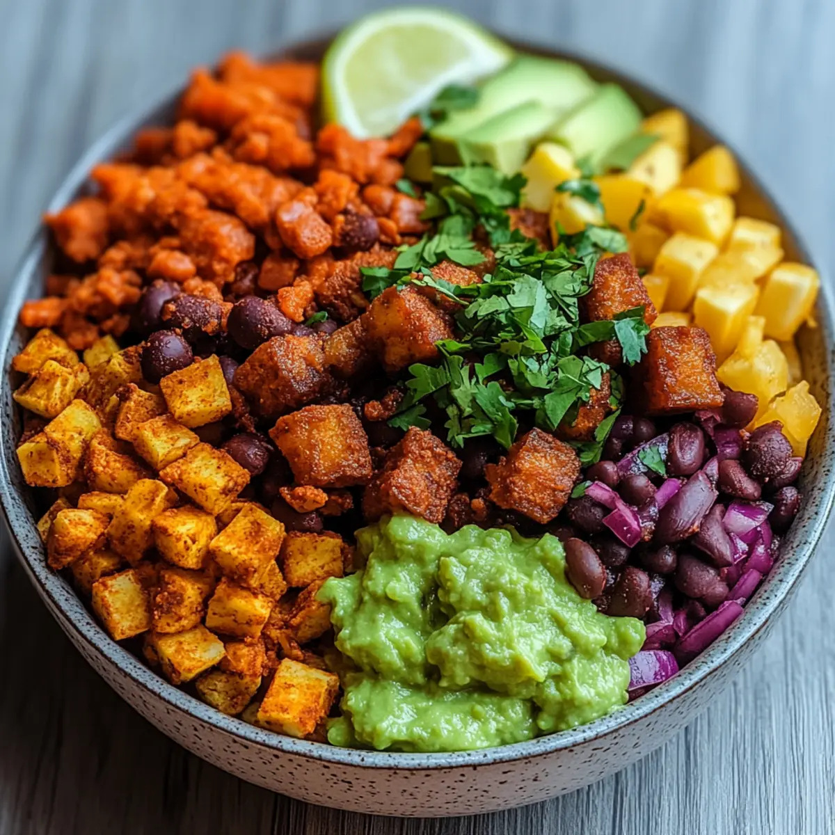 Süßkartoffel Burrito Bowl
