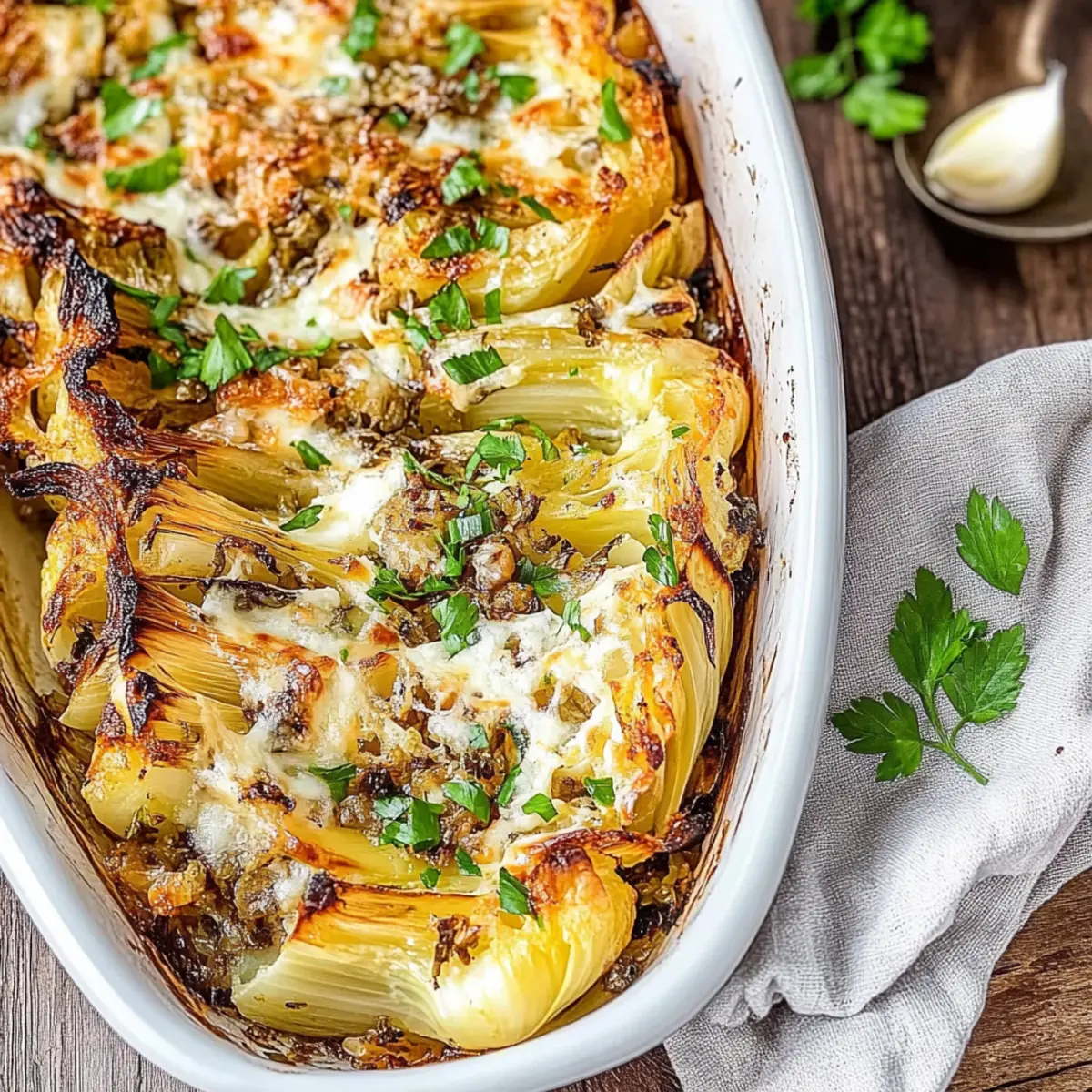 Einfacher Spitzkohl aus dem Ofen