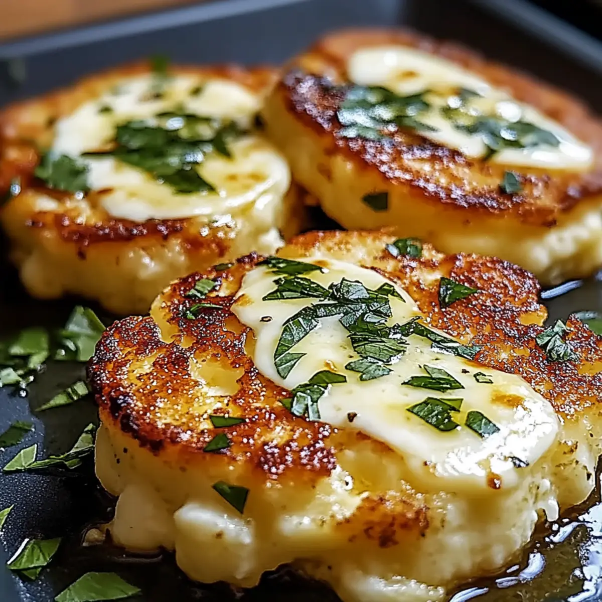 Gebackenen Mozzarella-Blumenkohlsteaks