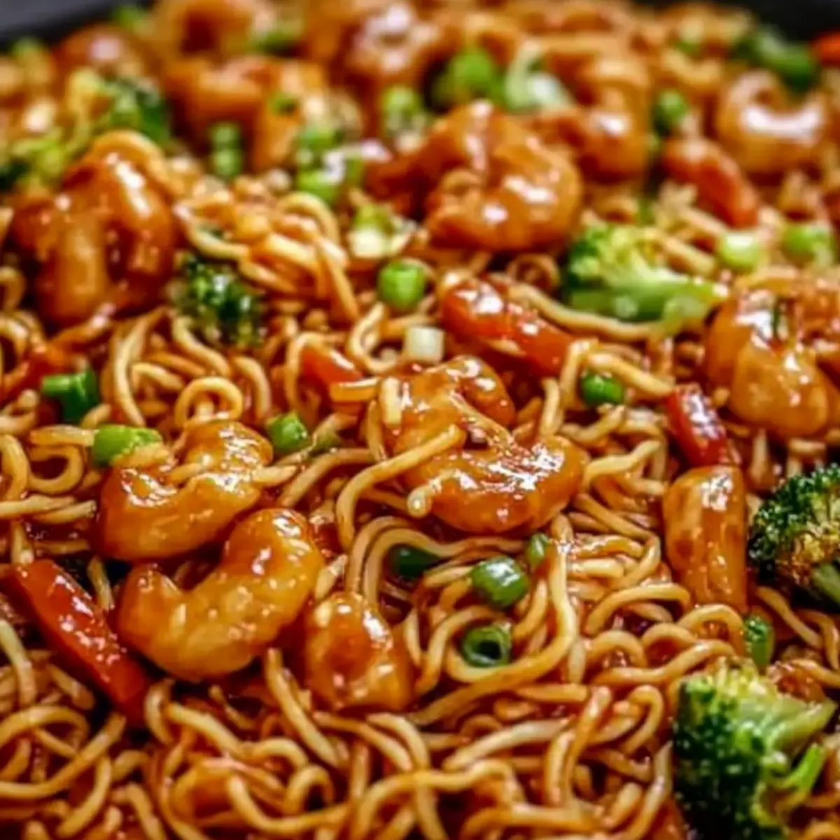 Hähnchen-Teriyaki-Nudeln - Zutaten vorbereitet