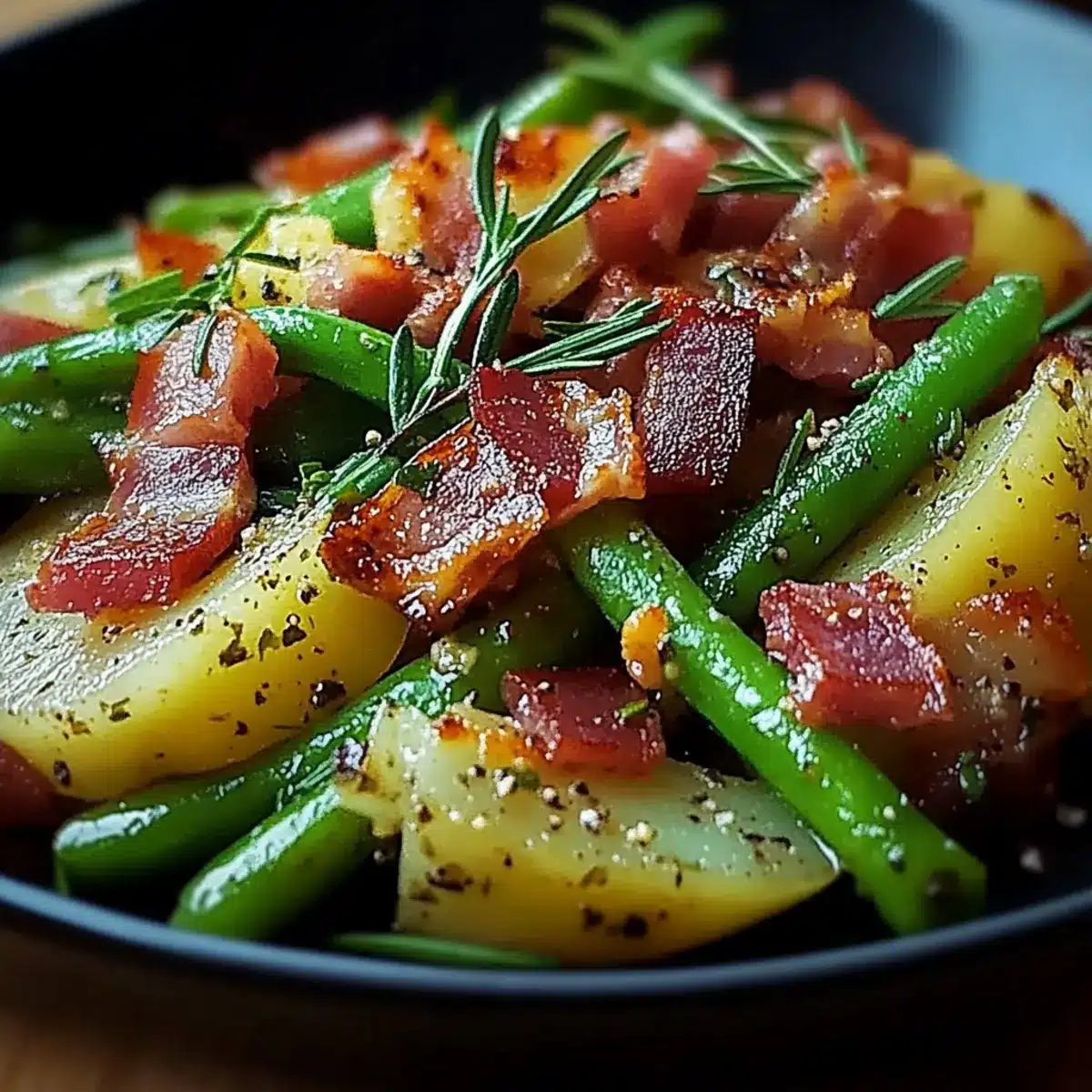 Grüne Bohnen mit Speck