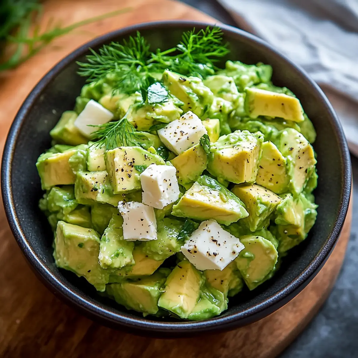 Avocado-Eiersalat - Zutaten vorbereitet