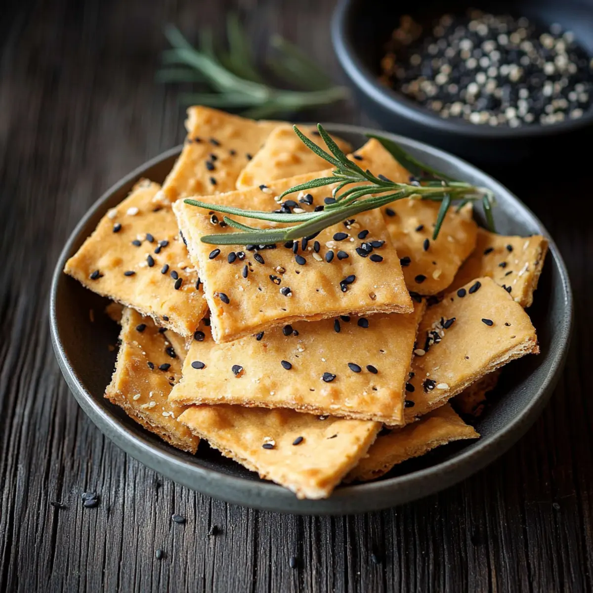 Schnelle vegane Linsencracker - Nahaufnahme der leckeren Textur