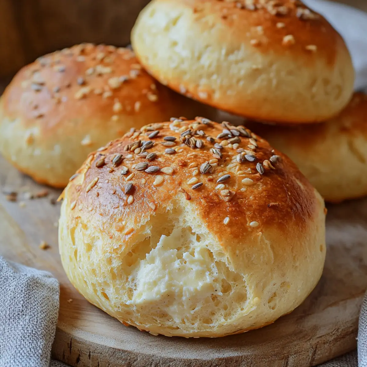 Kalorienarme Quarkbrötchen – nur 3 Zutaten - Zutaten vorbereitet