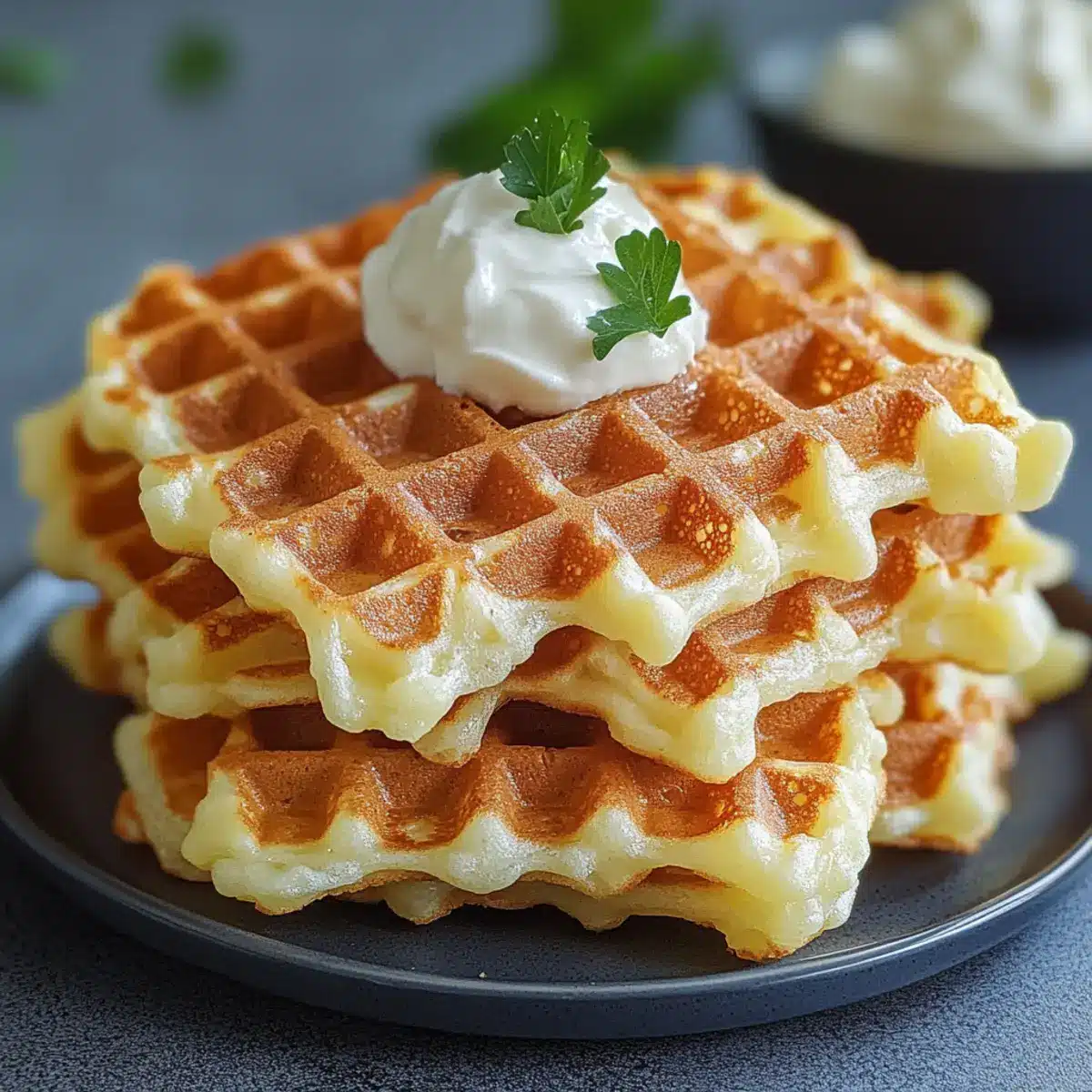 Käsewaffeln - Zutaten vorbereitet