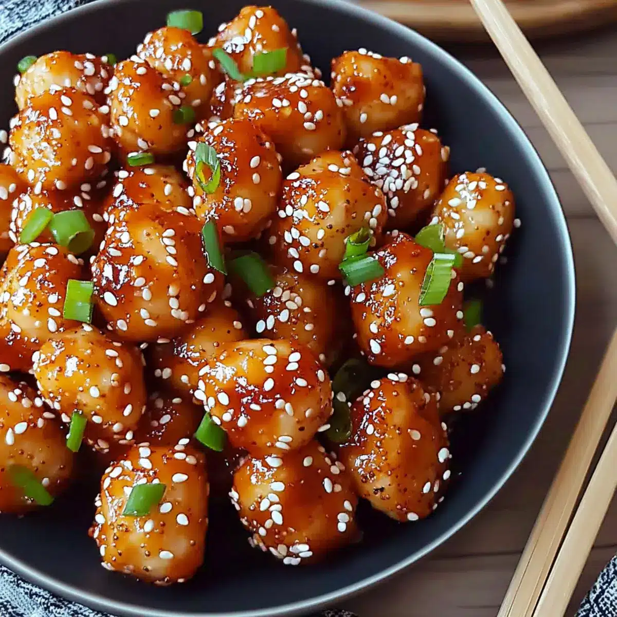 Sesam-Hühnchen: Entdecken Sie das einfache Rezept! - Nahaufnahme der leckeren Textur