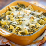 Nudelauflauf mit Rahmspinat