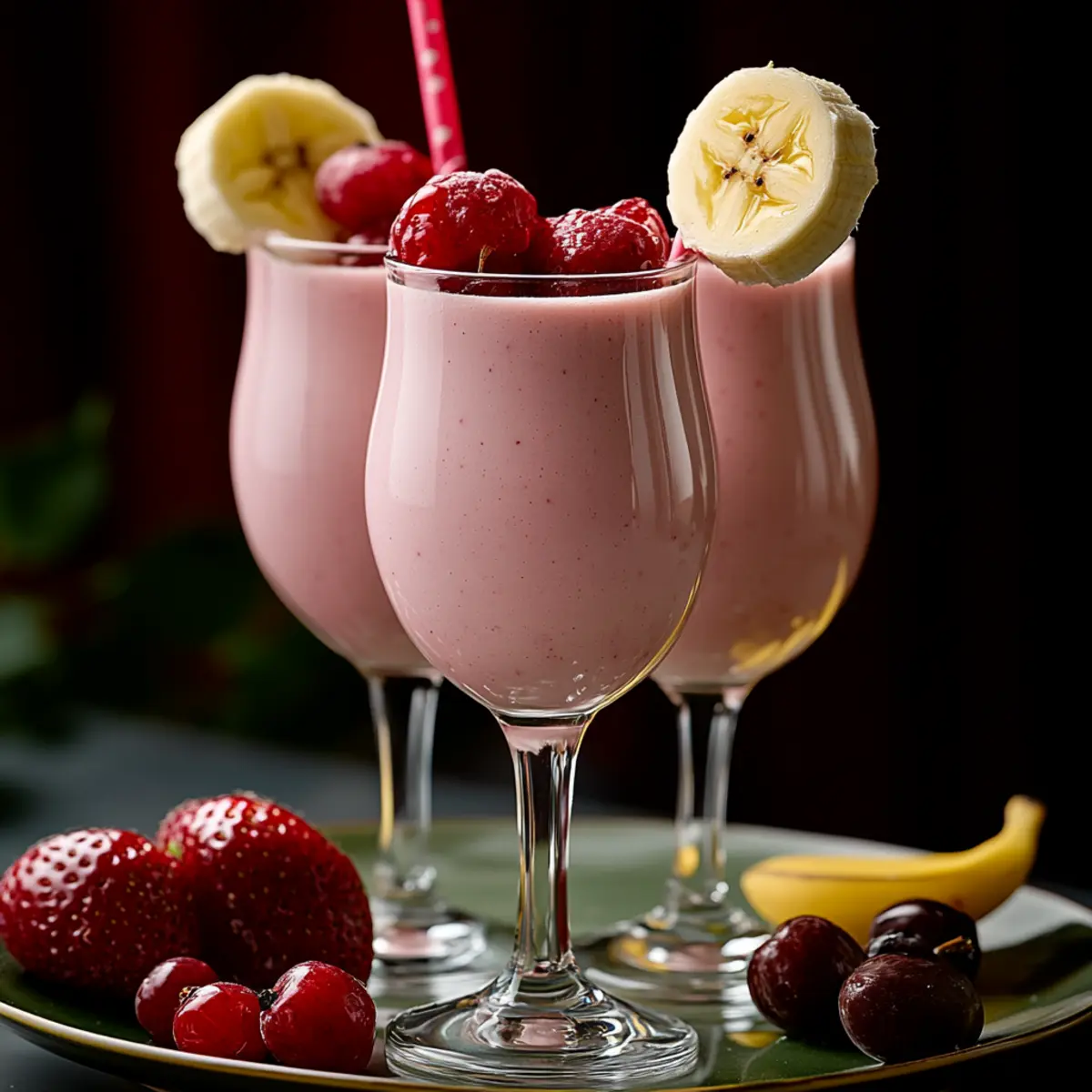 Der ultimative Banane-Kirsch-Smoothie - Zutaten vorbereitet