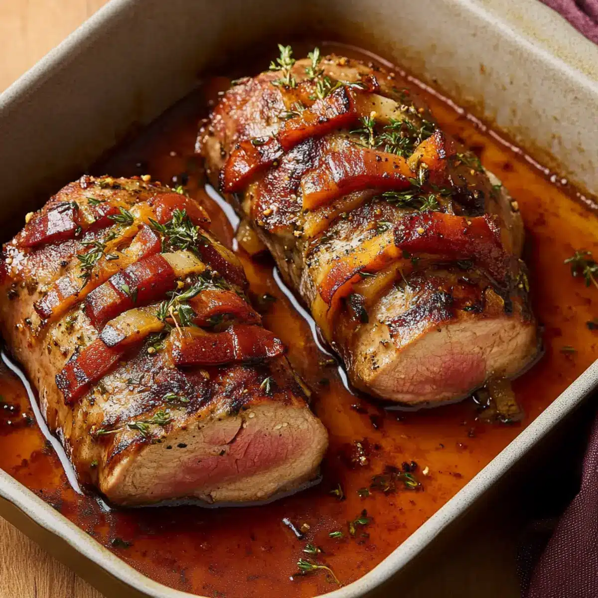 Filet im Speckmantel - Zutaten vorbereitet