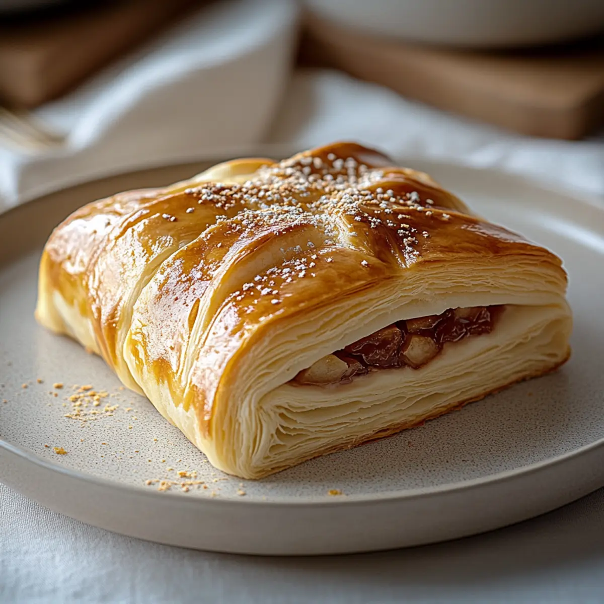 Keto-Blätterteig – Genuss mit Schichten - Fertiges Gericht auf einem Teller