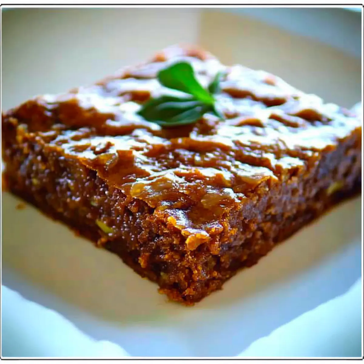 Low Carb Zucchini-Mandel-Kuchen mit schneller Zubereitung - Fertiges Gericht auf einem Teller