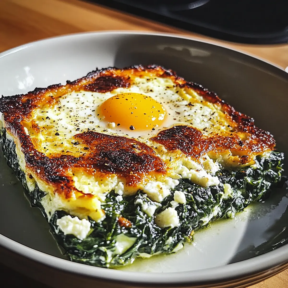 Low Carb Spinat-Auflauf mit Feta und Ei - Zutaten vorbereitet