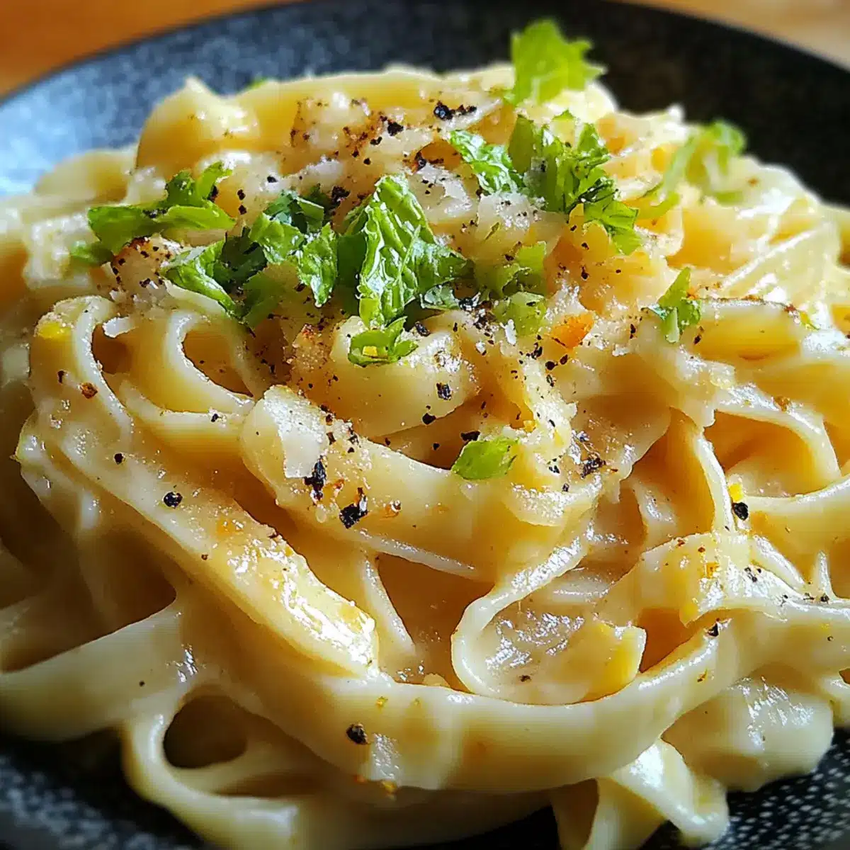 Bandnudeln mit Spitzkohl