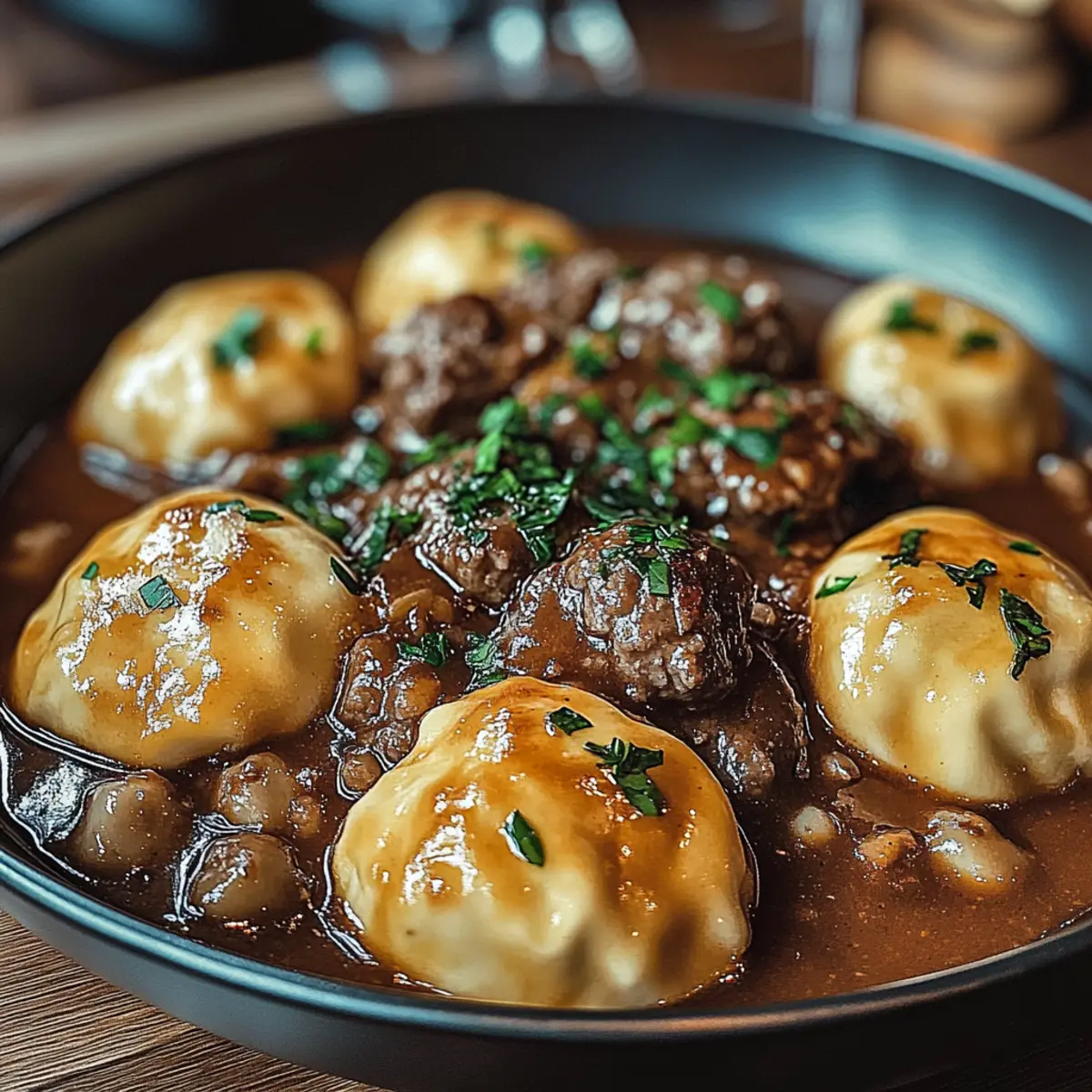 Hackfleisch und Knödel: Ein perfektes Wohlfühlessen