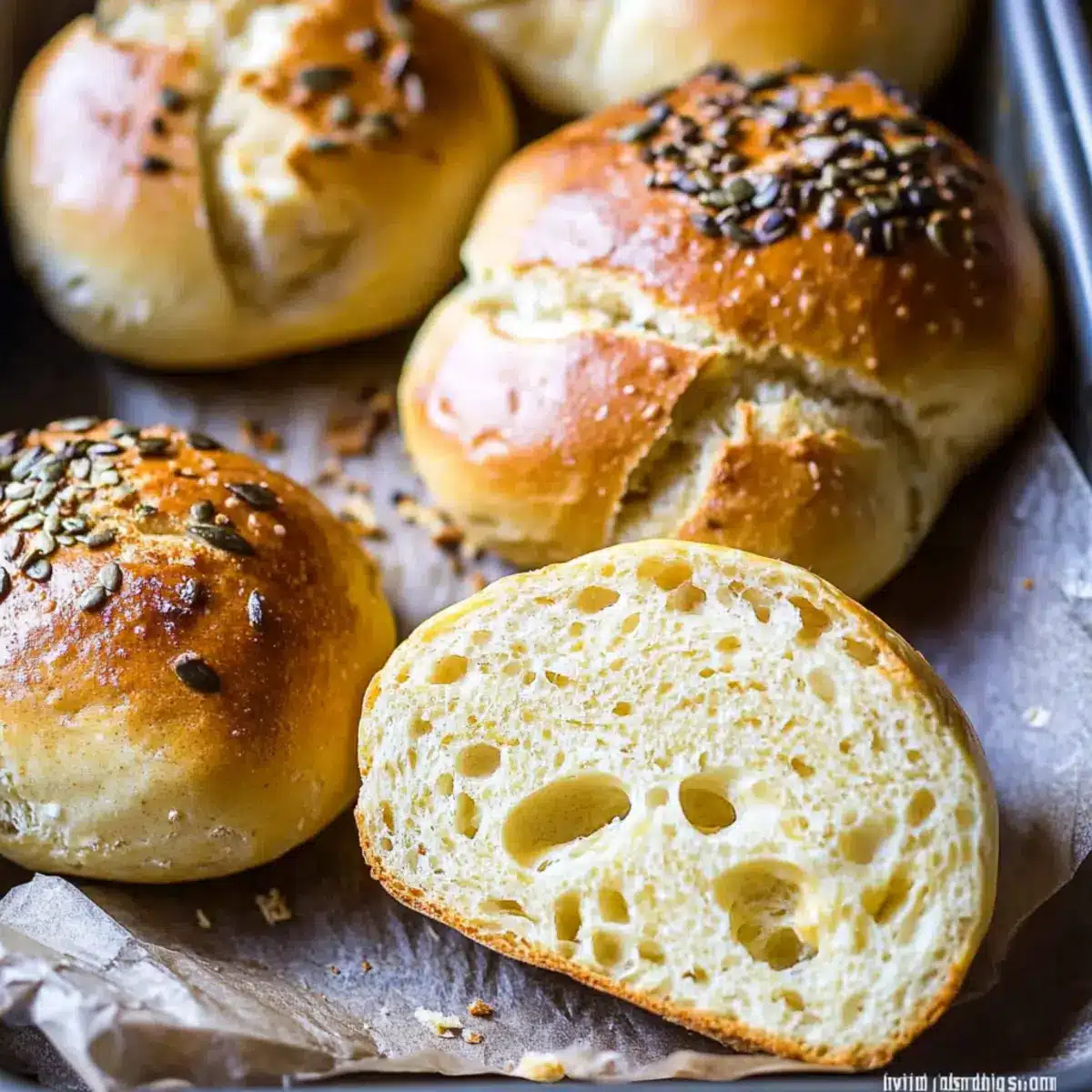 Kalorienarme Brötchen mit Quark (ohne Hefe zum Frühstück schnell und einfach gemacht) - Zutaten vorbereitet