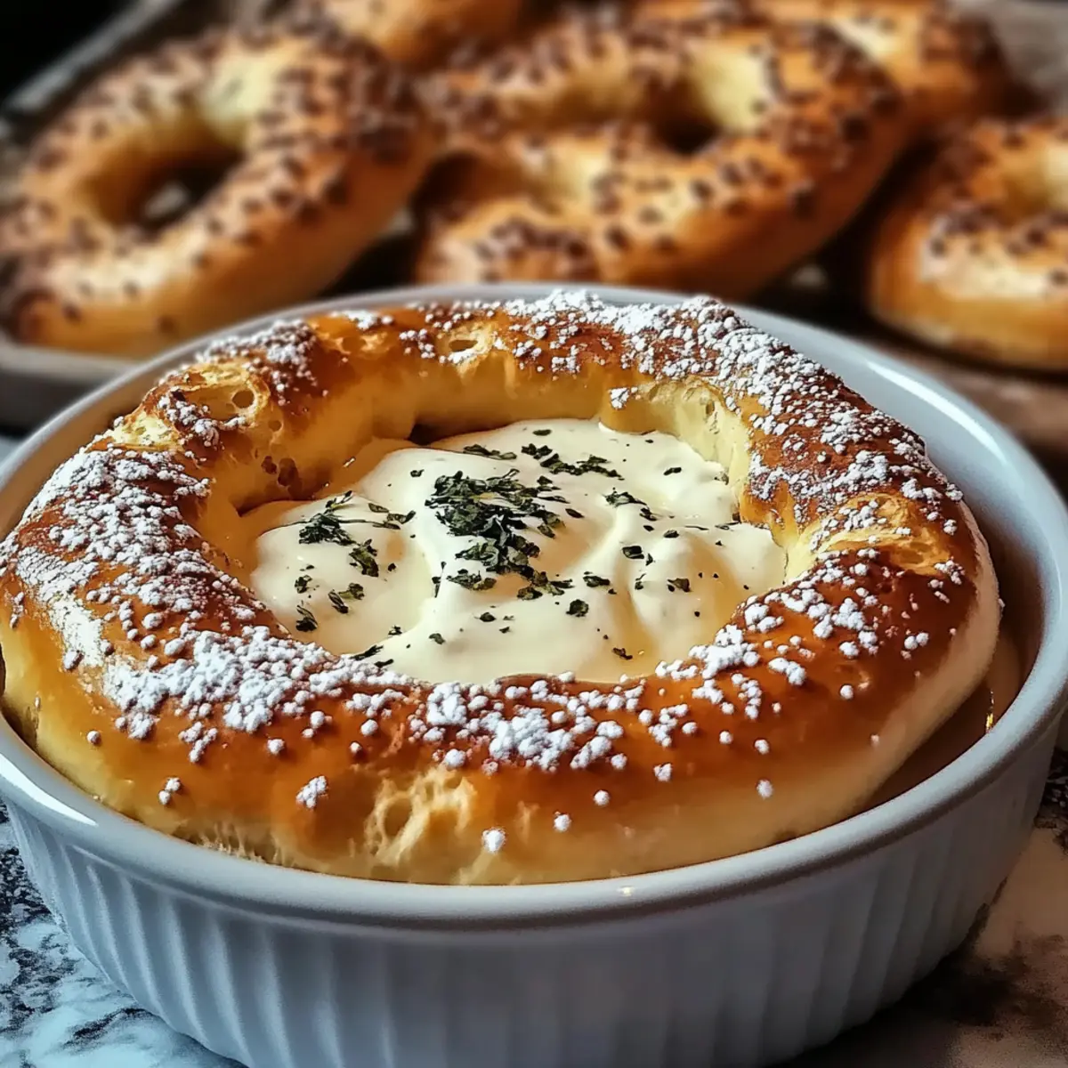 Cremiger und käsiger Brezel-Dip für jeden Anlass - Zutaten vorbereitet