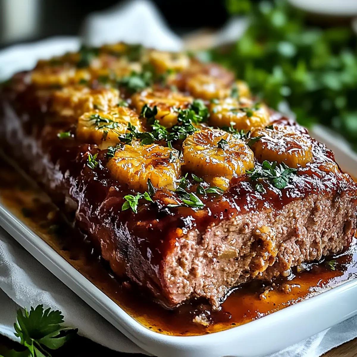 Herzhaft und saftiger Hackbraten für die ganze Familie - Nahaufnahme der leckeren Textur