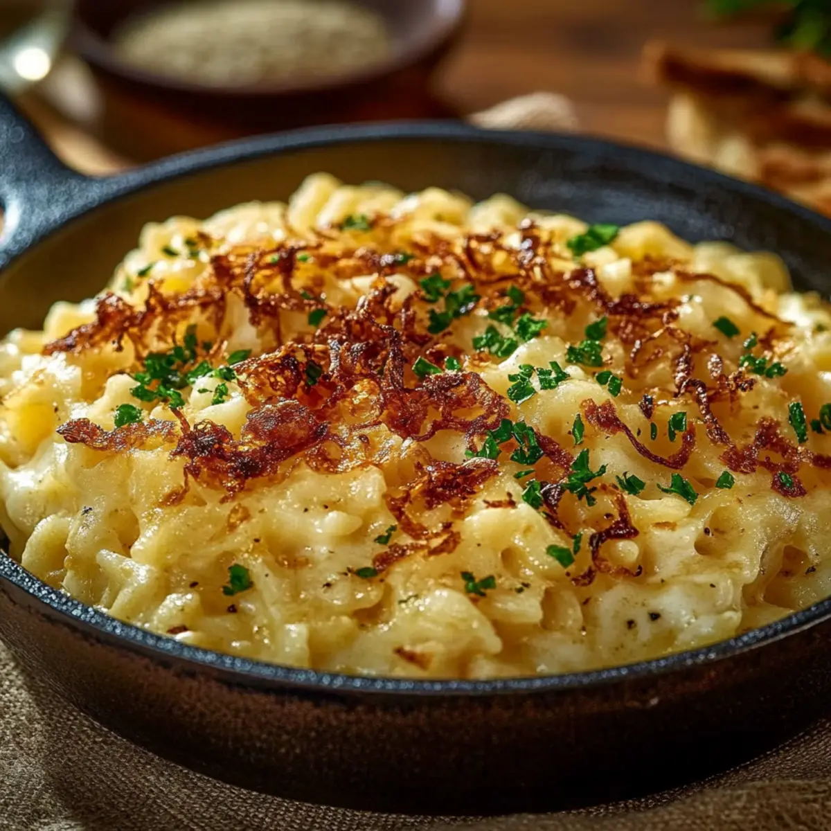 Käsespätzle (Endlich knusprige Zwiebeln ohne Verbrennen!) - Zutaten vorbereitet