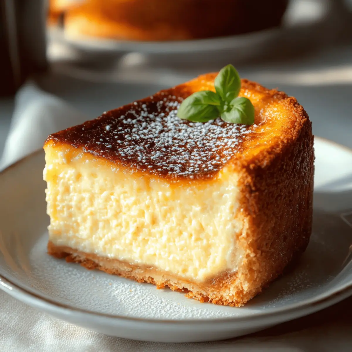 Käsekuchen im Airfryer – Ein schnelles und leckeres Rezept für alle Käsekuchenliebhaber - Fertiges Gericht auf einem Teller