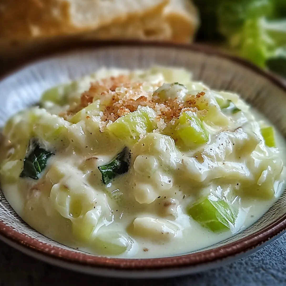 Einfacher Rahmwirsing mit Sahne | Köstliche Beilage - Fertiges Gericht auf einem Teller