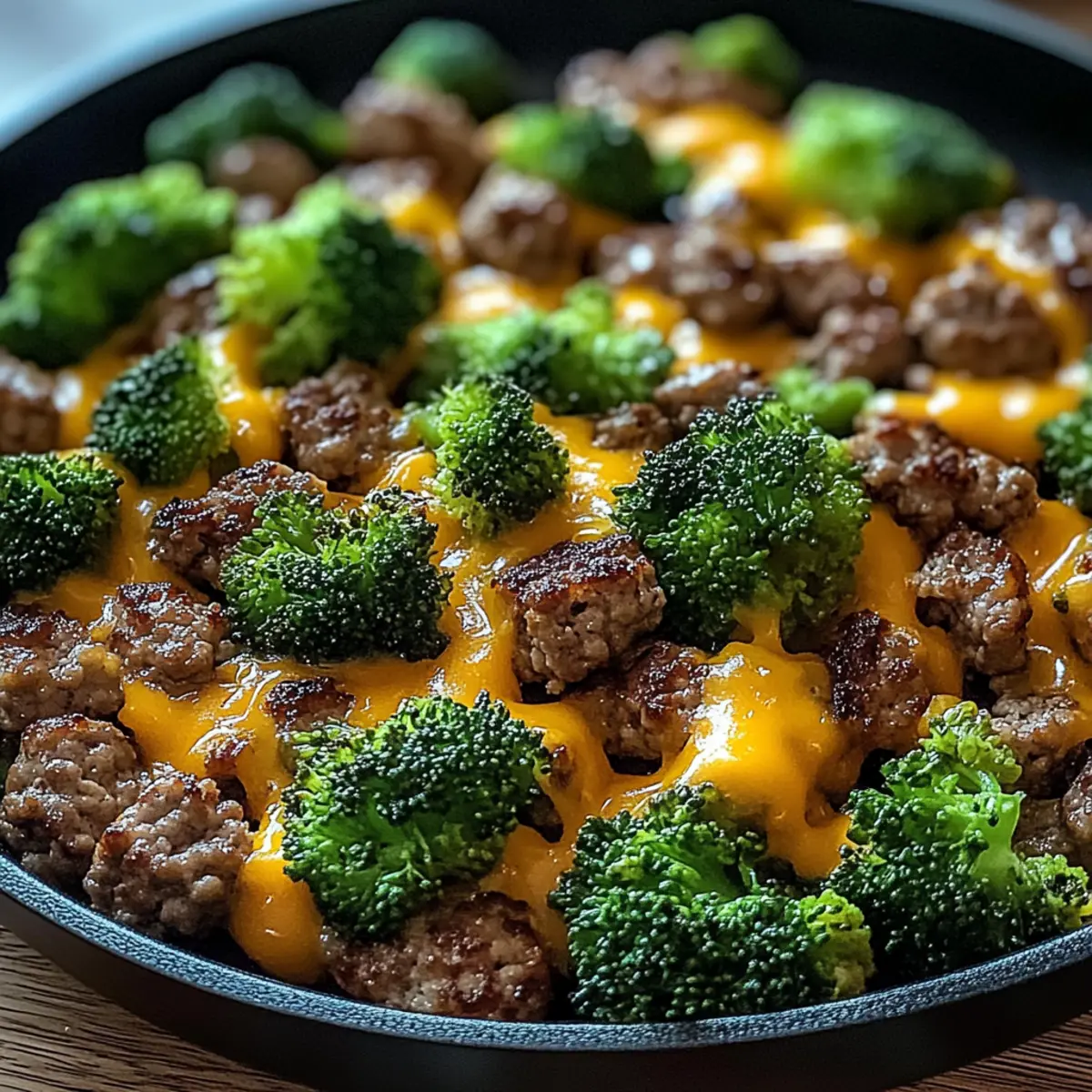 Keto Hamburger Brokkoli Pfanne für schnelles Dinner