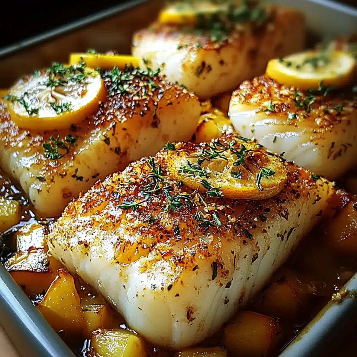 Kabeljau aus dem Ofen