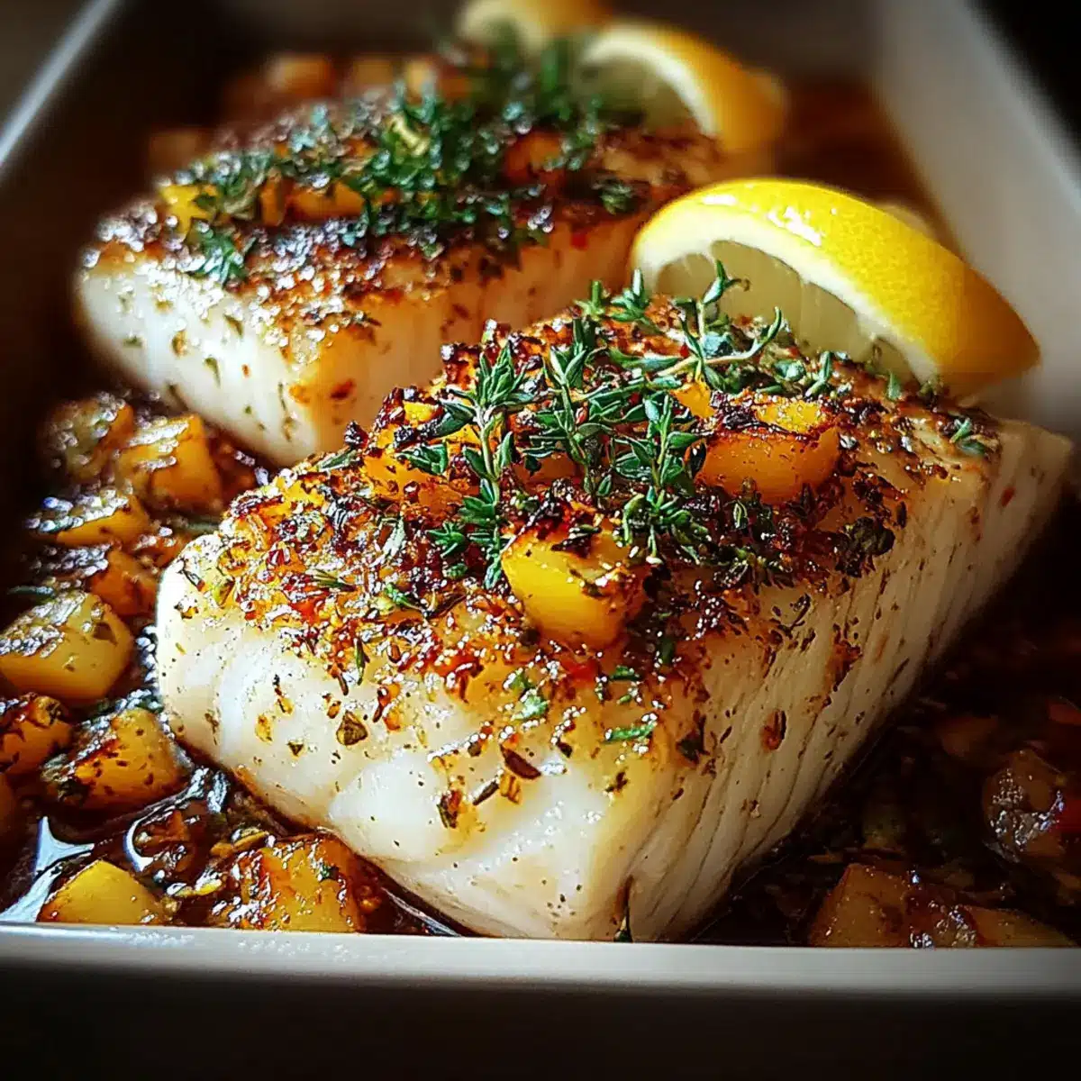 Kabeljau aus dem Ofen - Zutaten vorbereitet